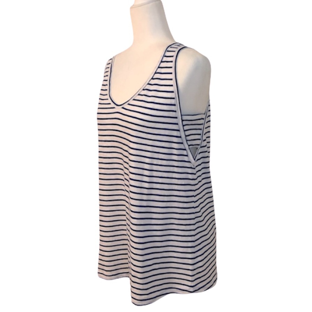 John Eshaya Stripe Sleeveless Tank Top Shirt